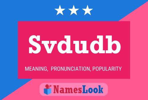 Svdudb Name Poster