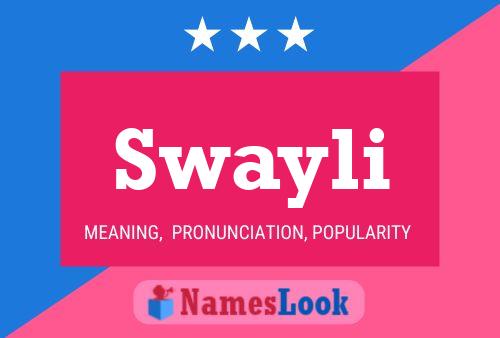 Swayli Name Poster