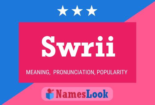 Swrii Name Poster