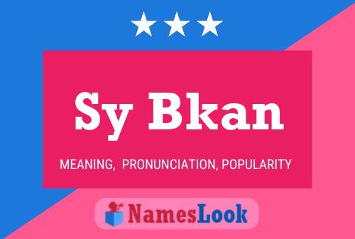 Sy Bkan Name Poster