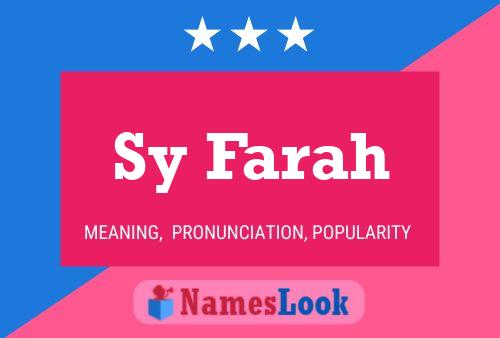 Sy Farah Name Poster