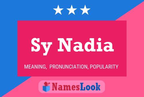 Sy Nadia Name Poster