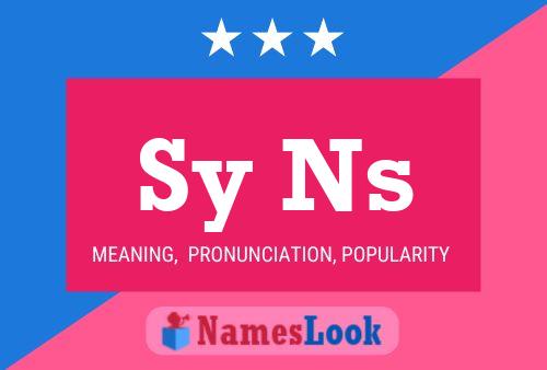 Sy Ns Name Poster