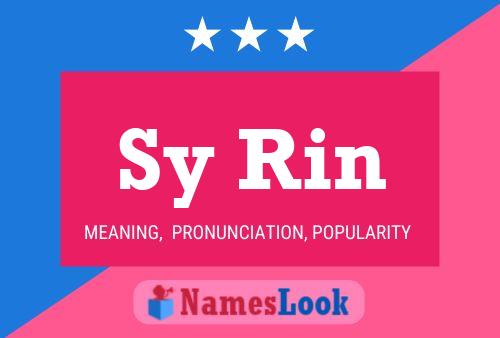 Sy Rin Name Poster