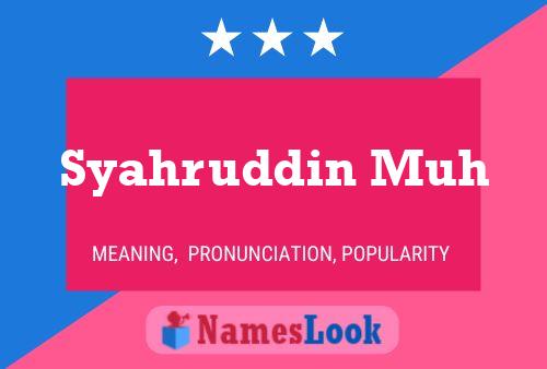 Syahruddin Muh Name Poster