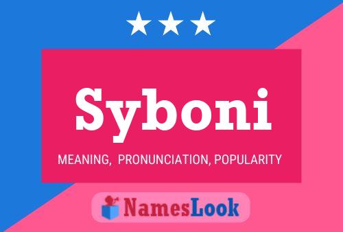 Syboni Name Poster