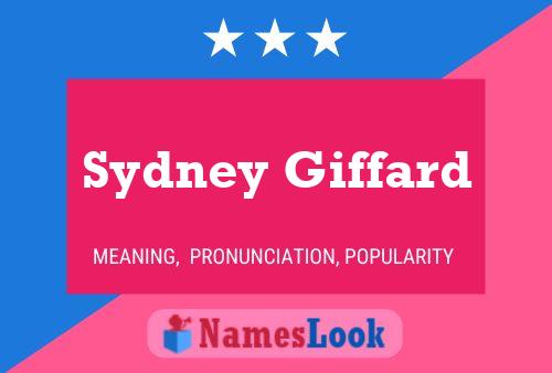 Sydney Giffard Name Poster