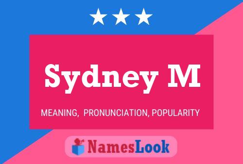 Sydney M Name Poster