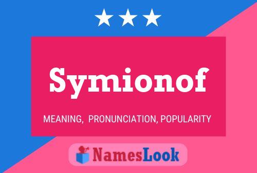 Symionof Name Poster