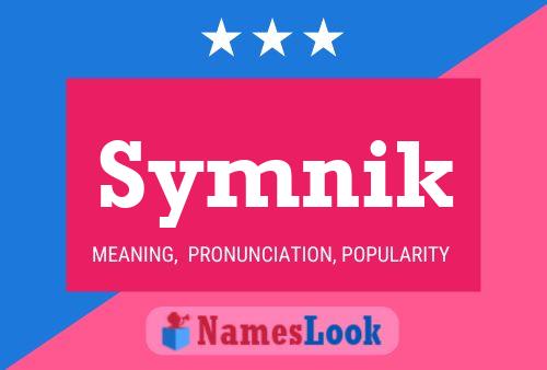 Symnik Name Poster