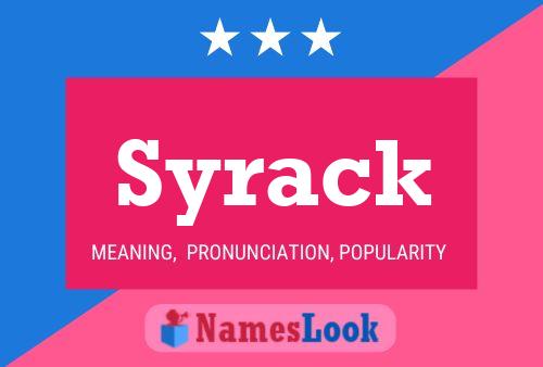 Syrack Name Poster