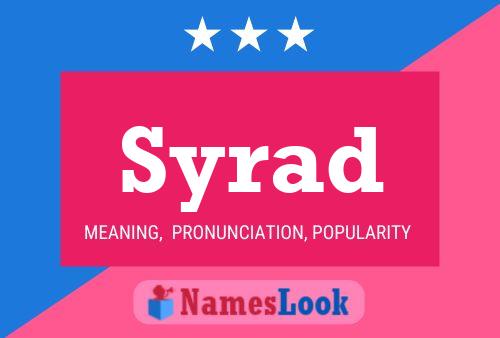 Syrad Name Poster