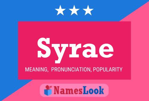 Syrae Name Poster