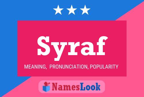 Syraf Name Poster