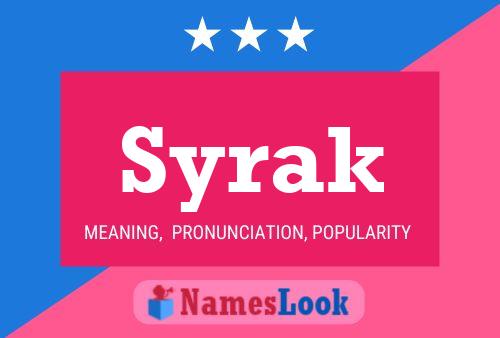 Syrak Name Poster