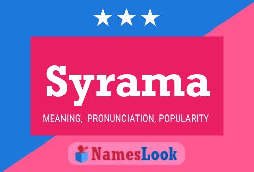 Syrama Name Poster