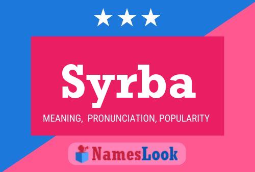 Syrba Name Poster