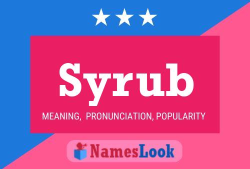 Syrub Name Poster