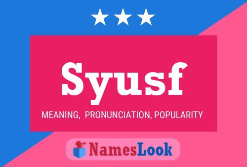 Syusf Name Poster