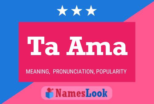 Ta Ama Name Poster