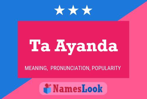 Ta Ayanda Name Poster