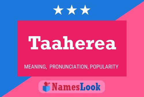 Taaherea Name Poster