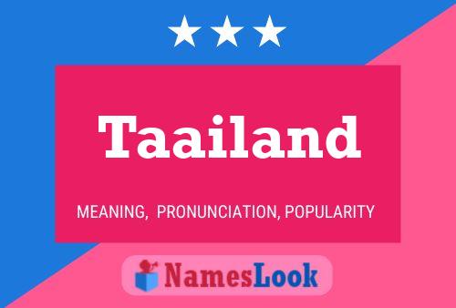 Taailand Name Poster