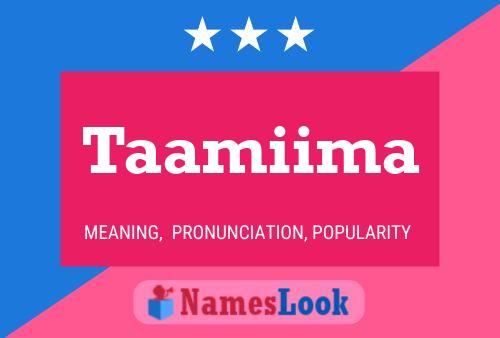 Taamiima Name Poster