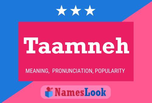 Taamneh Name Poster