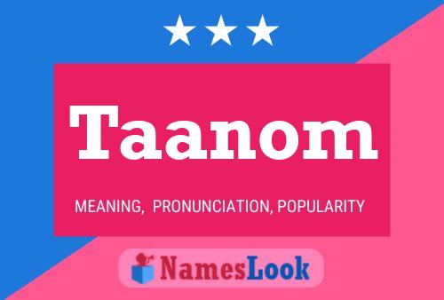 Taanom Name Poster