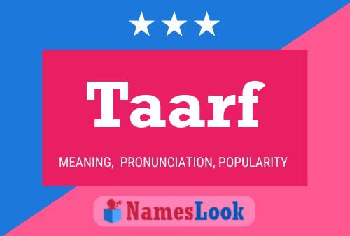 Taarf Name Poster