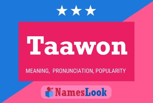 Taawon Name Poster