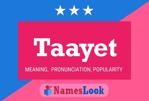 Taayet Name Poster