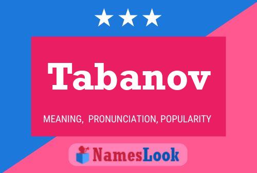 Tabanov Name Poster