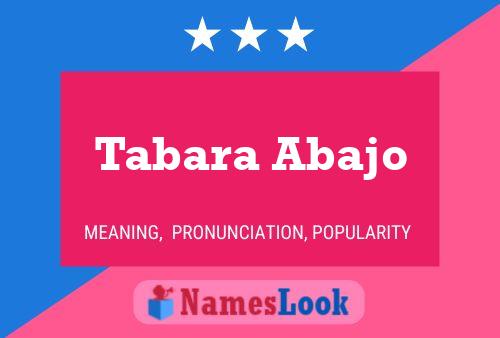 Tabara Abajo Name Poster