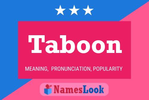 Taboon Name Poster