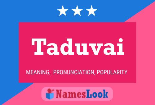 Taduvai Name Poster