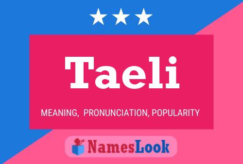 Taeli Name Poster