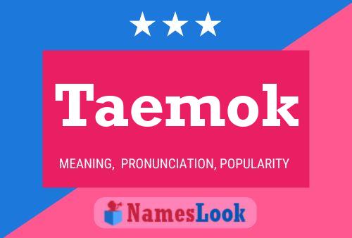 Taemok Name Poster