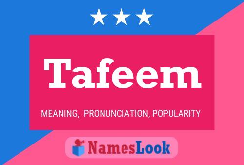 Tafeem Name Poster