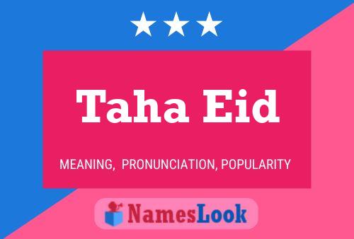 Taha Eid Name Poster