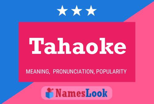 Tahaoke Name Poster