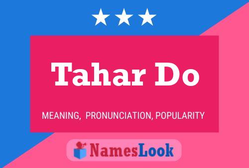 Tahar Do Name Poster