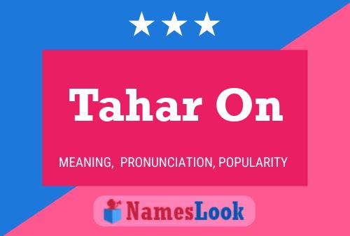 Tahar On Name Poster