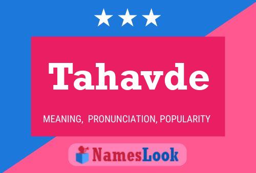 Tahavde Name Poster