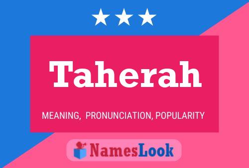 Taherah Name Poster