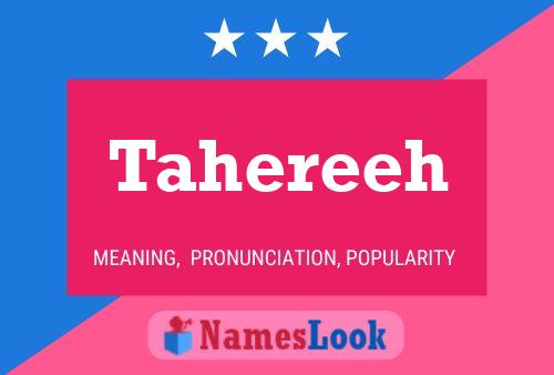 Tahereeh Name Poster