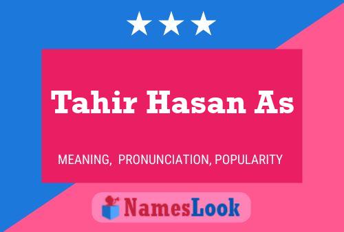 Tahir Hasan As Name Poster