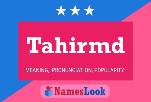 Tahirmd Name Poster