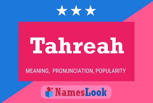 Tahreah Name Poster